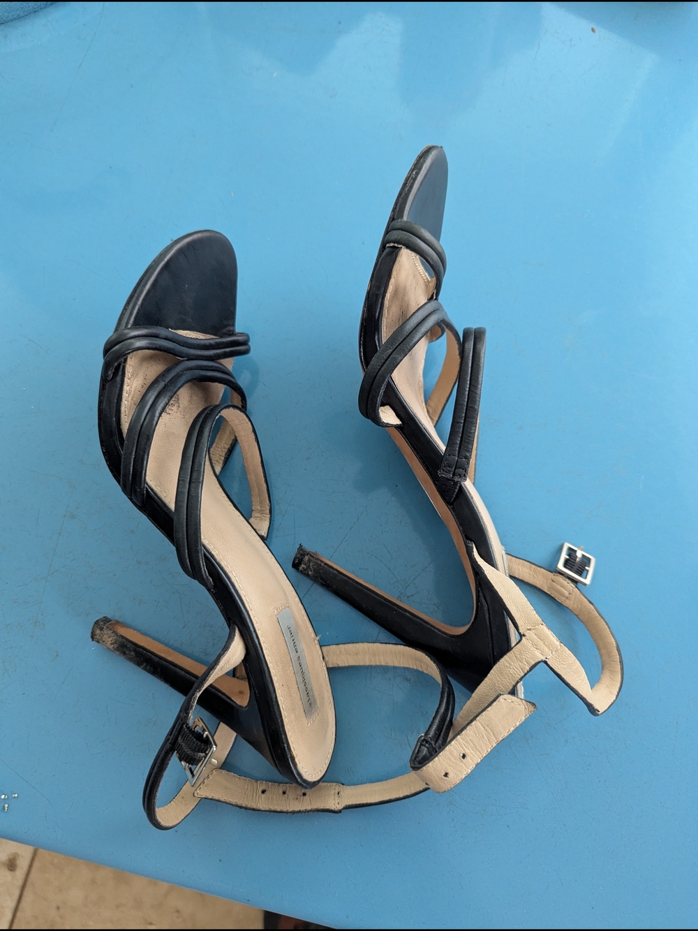 Classiques Entier Black Strappy Stiletto Sandals
